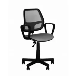 Fotoliu de birou ag alfa  gtp, oh5 / c26, stofa, negru, gri, 46 x 43 x 87.5-106.5