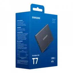 Hard disk extern samsung 4.0tb  portable ssd t7 titan gray, usb-c 3.1 (85x57x8mm, 58g, r/w:1050/1000mb/s)