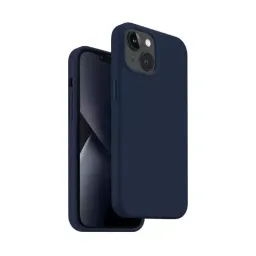 Husa uniq case liquid silicone lino marine for iphone 14, blue