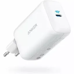 Incarcator anker powerport iii pod 65w, usb-c, poweriq 3.0, pps, 3 travel plugs included (us/uk/eu), white