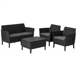 Set mobila de gradina KETER SALEMO GRAPHITE/GRAY (253220), Grafit