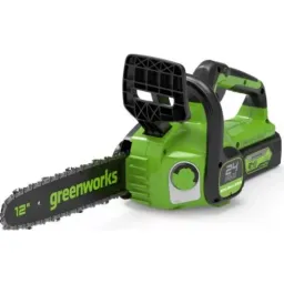 Drujba cu lant greenworks set gd24cs30 30cm 7.8 m/s 24v 2ah + incarcator