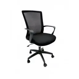 Fotoliu de birou ag smart 208, stofa, plasa acrilica, gazlift, negru