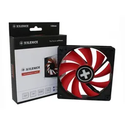 120mm Case Fan - XILENCE XPF120.R Fan, 120x120x25mm, 1300rpm, <21dBa, 44.7CFM, hydro bearing, Big 4Pin and 3Pin Molex, Black/Red