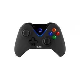 Wireless Gamepad SVEN GC-5070, 4 axes, D-Pad, 2 mini joysticks, 11 buttons, 2 touchable buttons with feedback, Turbo function for continuous ?ring, Digital and analog modes available, Decorative ligh