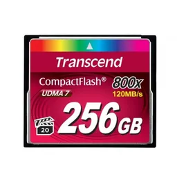 256GB  CompactFlash Card,  Hi-Speed  800X, Transcend "TS256GCF800" (R/W: 120/60MB/s) * Low power consumption and fast write speed help maximize battery runtime  * Extra-large capacity for storing high
