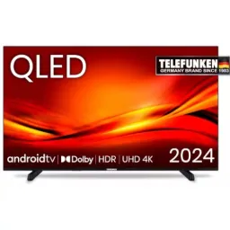 50" LED TV Telefunken 50QUA9040M, Black (50", Black, 4K UHD 3840x2160, QLED, 60Hz, Google TV, HDMI x3, USB2.0 x2, LAN x1,DVB-T2/T/C/S2/CI+, OS Language ENG/RU/RO, WiFi 2,4/5GHz, Bluetooth, DOLBY VISION HDR, HDR10, HLG, Speakers 2x12W,VESA 200x200)