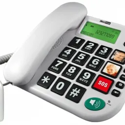 Telefon cu fir Maxcom KXT481 SOS, alb