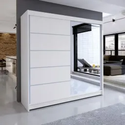 Dulap-cupe Space Meble Talin III 180x215x58cm, alb mat