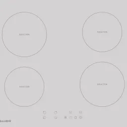 Plită incorporabilă cu inducție Bauer PI 6040T-T1 (W), alb