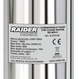 Pompă submersibilă de foraj Raider RD-WP41