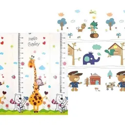 Covor de joc pentru copii 4Play Giraffes/Animals 180x200x1.5cm, multicolor