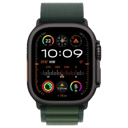 Apple Watch Ultra 2 Black Alpine Loop Dark Green