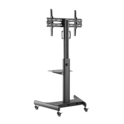 Подставка под телевизор на ножке Reflecta TV Stand 65P-Shelf, #23197, Чёрный