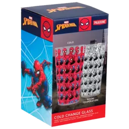 Pahar Paladone Marvel Spiderman Cold Change Glass 0.4l / Sticlă / Multicolor