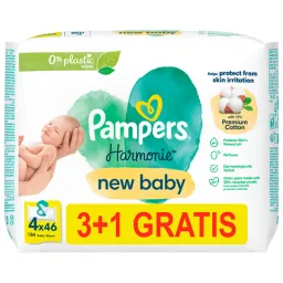 Șervețele umede Pampers Baby wipes 4 x 46 pentru bebeluși