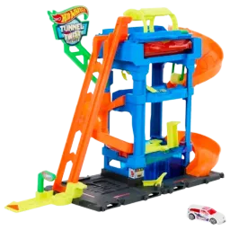 Hot Wheels City Tunnel Twist Car Wash & Color Shifters Vehicle HTN80