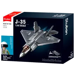 Constructor Sluban J-35S Stealth Aircraft Avion/ Gray