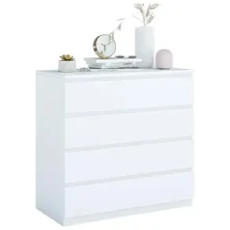 Comodă KLEN Catrine 86 x 90.2 x 45 / Lemn / Alb