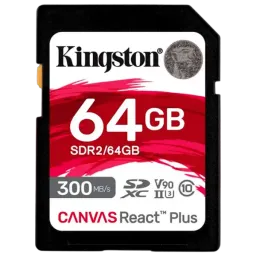 Card de memorie SD 64GB Kingston Canvas React Plus SDR2/64GB