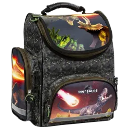 Ghiozdan pentru copii Derform Dinosaurs Black