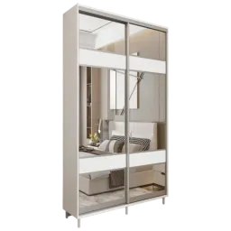 Dulap pentru haine Glisant Mobildor-Lux ARON P 1500 K3 8681 150 x 60 x 220 / DSP / Alb briliant