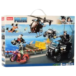 Constructor pentru copii Sluban Police Set Poliție/ Black