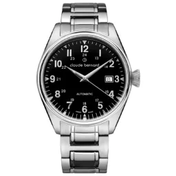 Ceas de mână pentru bărbați Claude Bernard 80132-3M-NIN Mecanic / 42 mm