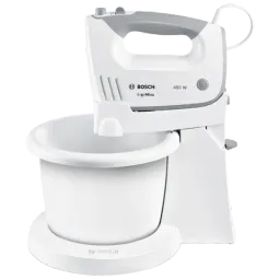 Mixer cu bol Bosch MFQ36460, 450 W, 5 Viteze + Turbo, Alb