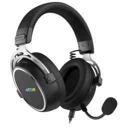 Căști Hator Hypergang 3 USB Silver Black