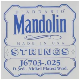 404341 DADDARIO J6703 COARDA RE MANDOLINA Nichel