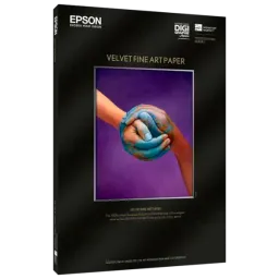 Hârtie foto pentru imprimante Inkjet Epson Velvet Fine Art Photo Paper 260 g/ m² (25 foi) Mate/ A2/ White