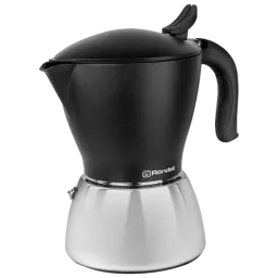 Cafetieră gheizer Rondell RDS-1304 0.45l / Aluminiu, Oțel inoxidabil / Black