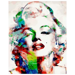 Tablou pe numere PRC Merylin Monroe in stil Pop Art 40x50cm 03468