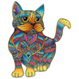 Eureka E2D Rainbow Wooden Cat
