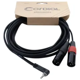 Cablu audio Cordial EY-3-WRMM-Y-Adaper PVC / Black