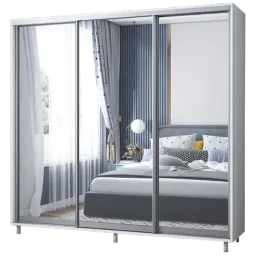 Dulap cupe Mobildor-Lux ARON 2500 8681 250 x 60 x 220 / PAL / Alb briliant