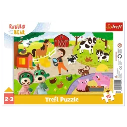Puzzle Trefl Babies and the Bear 2+/ Numărul de piese: 15