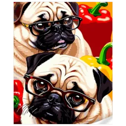 Pictură pe numere Strateg Cățeluși GS1624