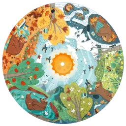 Puzzle Hape Four Seasons 3+/ Numărul de piese: 16