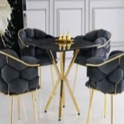 Scaun de bucătărie Dizayno Home SN-09 Stofă/ Black Gold
