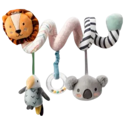 Jucărie pentru pătuțuri și cărucioare Nuby Animals Animal Adventure ID89075 Orange 0+