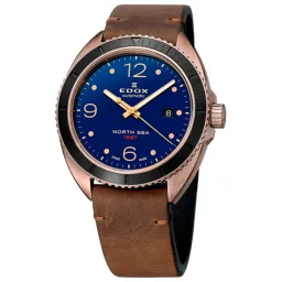 Ceas de mână pentru bărbați Edox 80118 BRN BU1 Mecanic/ 43 mm