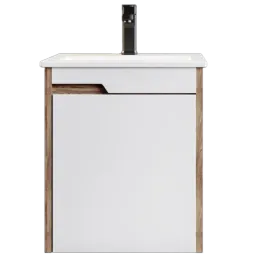 Mobila de baie ORKA Brick 45 (16686) White/Wallnut