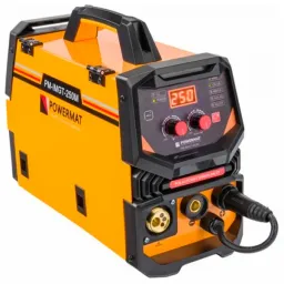 Aparat de sudat Powermat PM-IMGT-250M 230 V cu electrod (MMA), semiautomat (MIG/ MAG)/ Orange