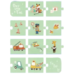 Hape Rescue Vehicles 3+/ Numărul de piese: 71