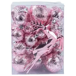 Jucării pentru brad Global Christmas DS11405 8 cm/ Pink