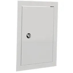 Ușiță de vizitare metalică cu lăcat Ventika DMZ 150 x 150 mm metal alb