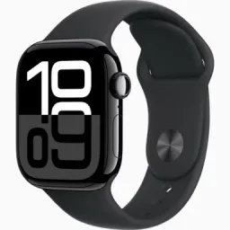 Apple Watch Series 10 GPS 42mm MWWE3 Jet Black Aluminum case with Black Sport Band S/M