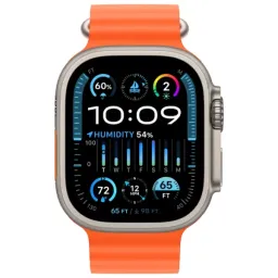 Apple Watch Ultra 2 GPS + LTE 49mm MREH3 Titanium Case with Orange Ocean Band